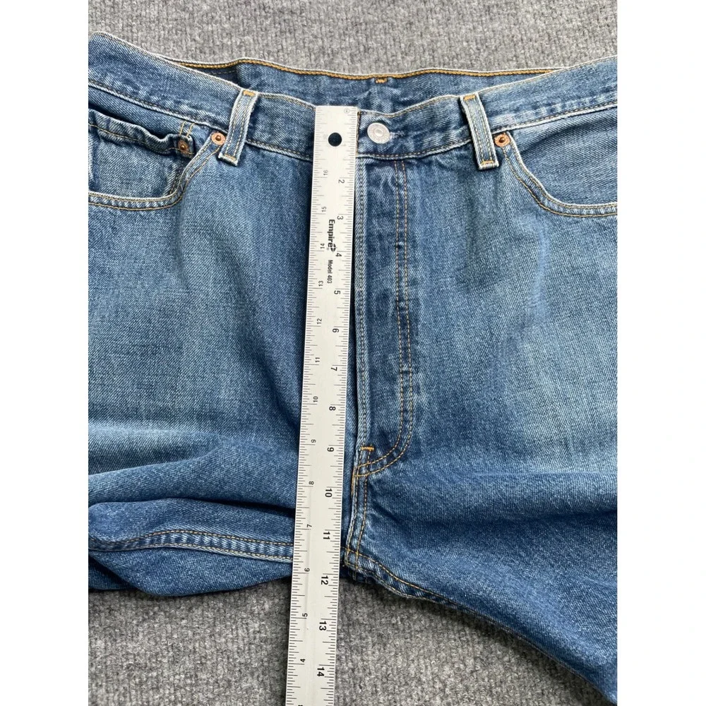 Levi's 501 Original Fit Jeans Men 36x30 Blue Medium Wash Button Fly Denim‎